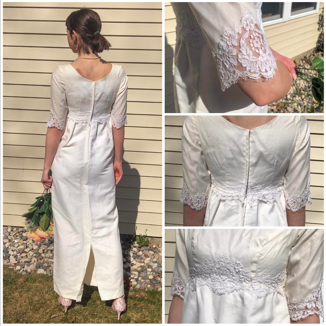 True Vintage 60s Wedding Dress With Train