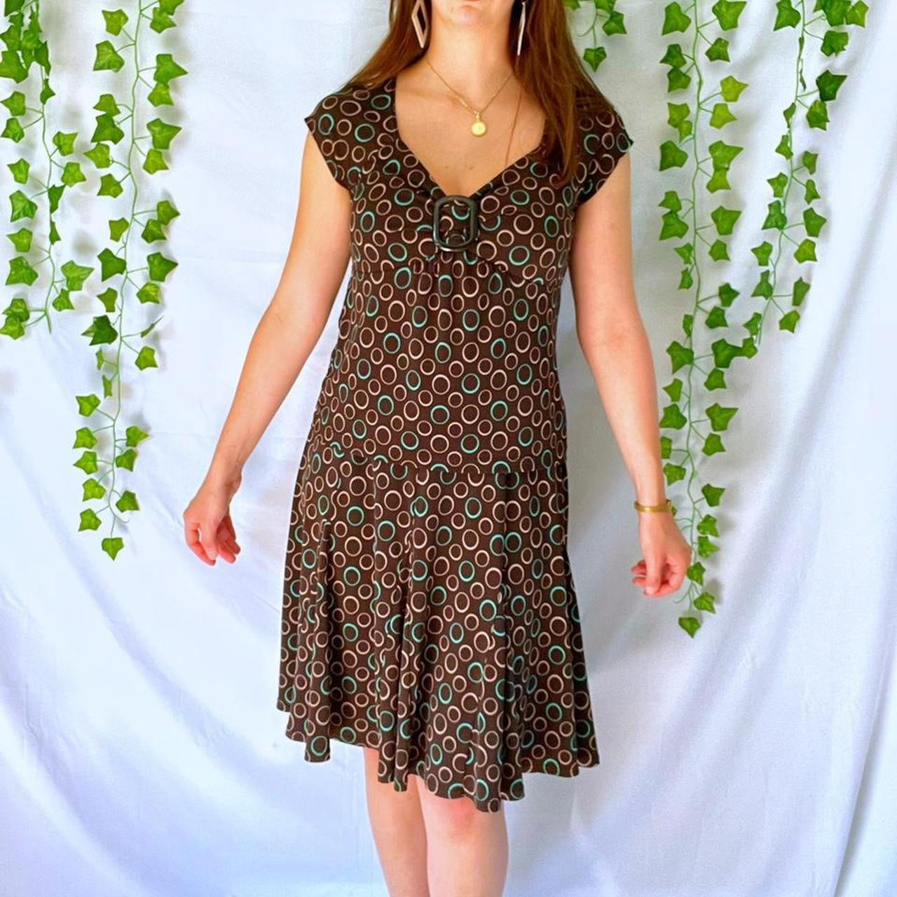 Y2K Mod Brown Matching Top and Skirt Set