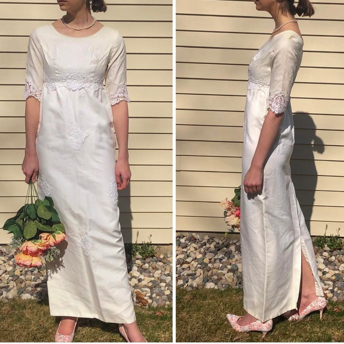 True Vintage 60s Wedding Dress With Train